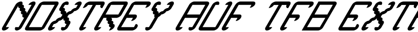 Noxtrey Auf tfb extra Italic font