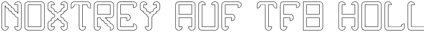 Noxtrey Auf tfb hollow Regular font