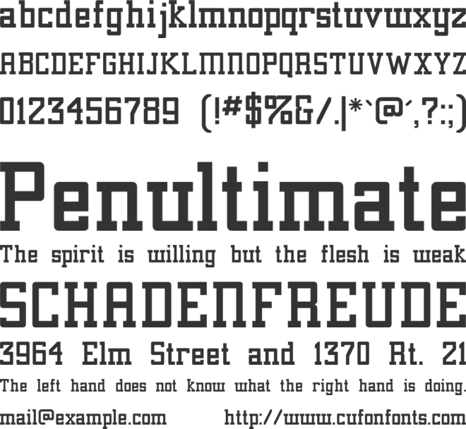 Alexandria font preview