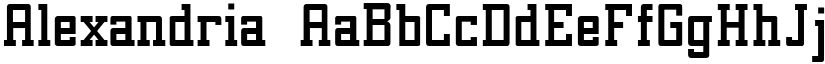 Alexandria font