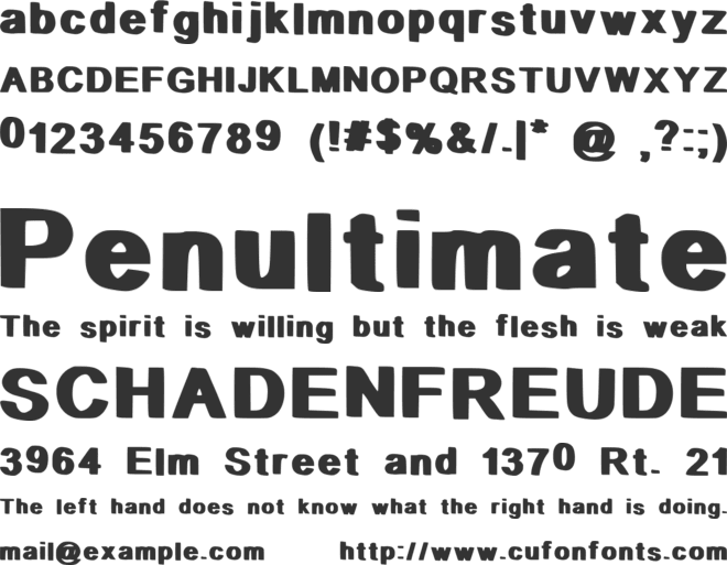 Stop It font preview