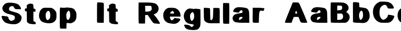 Stop It Regular font