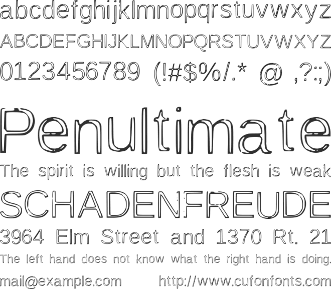 Awesome Outline font preview