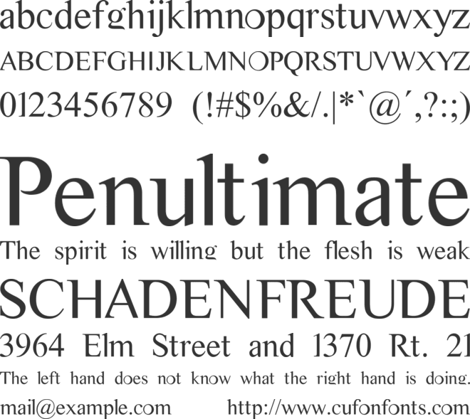 CM Tiempo font preview