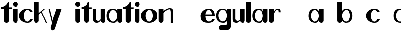 ticky ituation Regular font