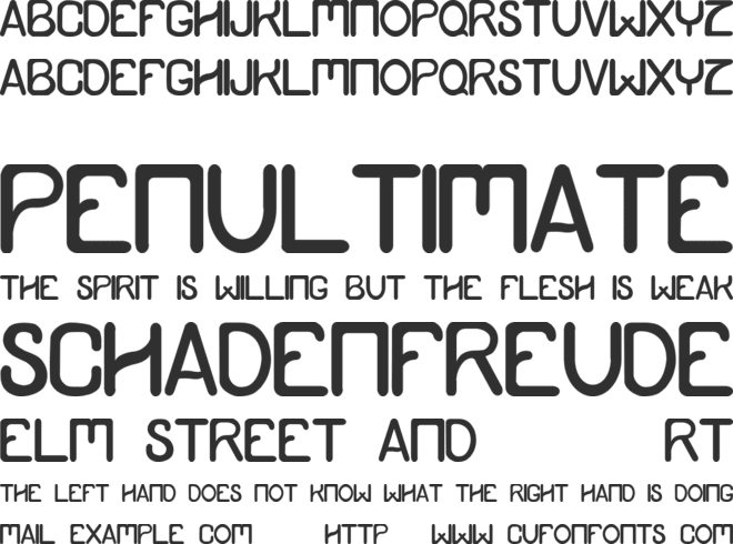 Yamdum style font preview