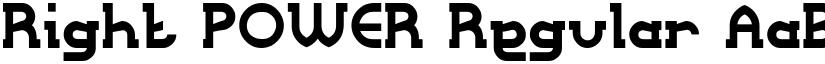 Right POWER Regular font