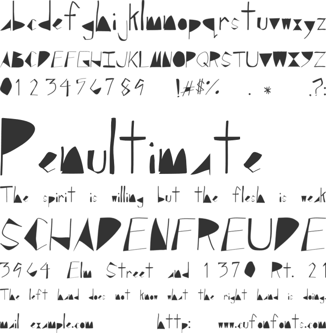 Blocked font preview