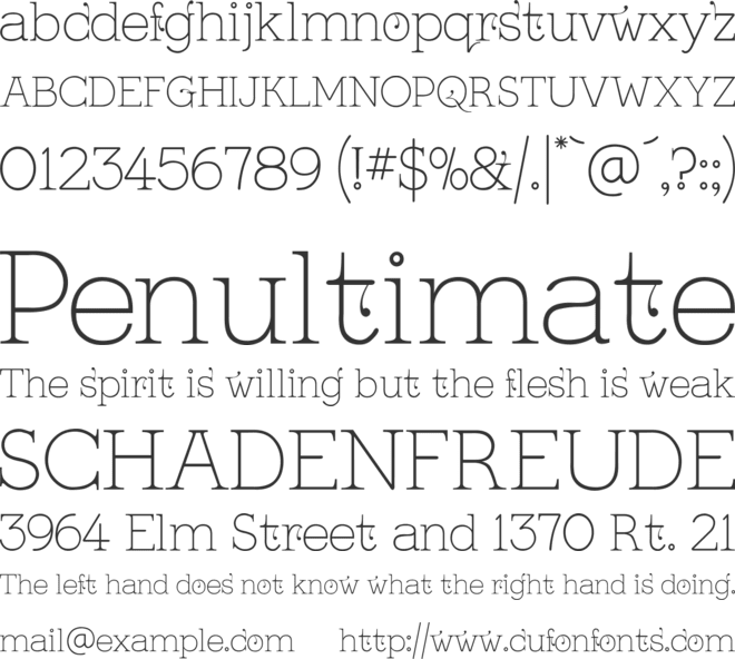 Kingthings Serifique font preview