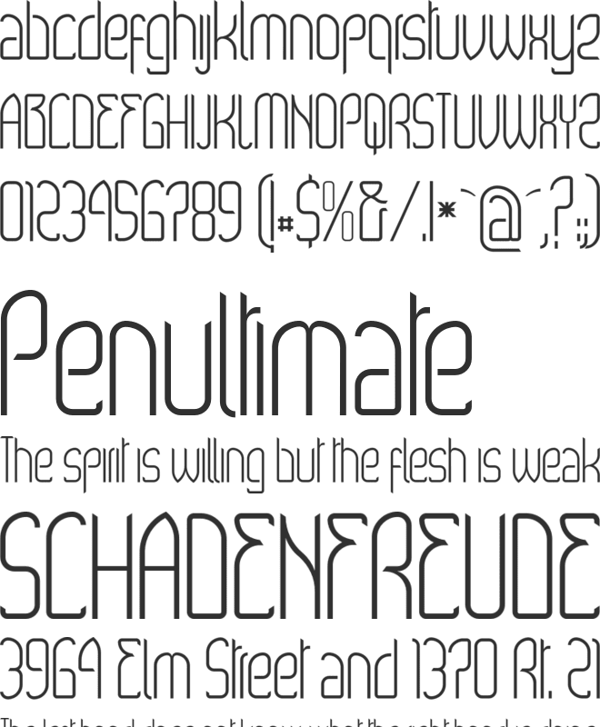 Wex font preview