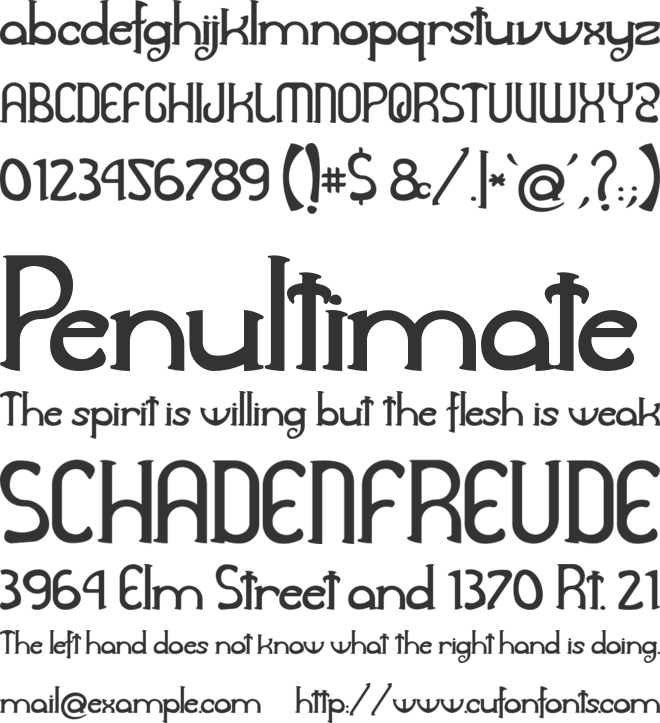 Awelita font preview