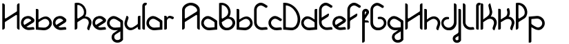 Hebe Regular font