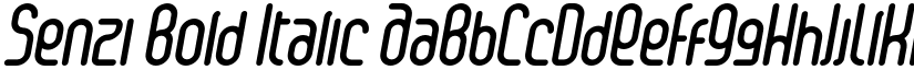 Senzi Bold Italic font