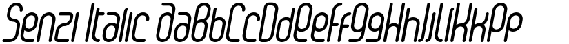 Senzi Italic font