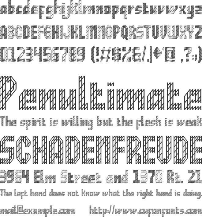 Raw District font preview