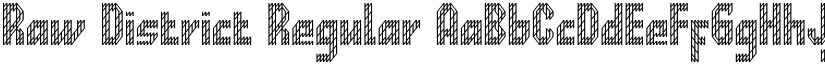 Raw District Regular font
