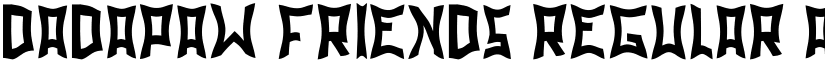 dadapaw friends Regular font