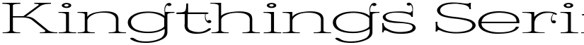 Kingthings Serifique UL Wide font