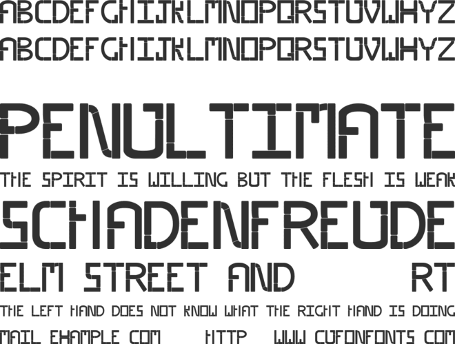 Piped font preview