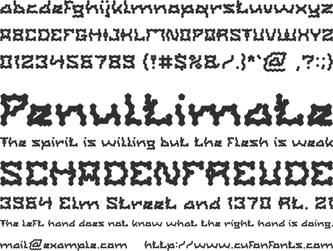 Shake It Off font preview