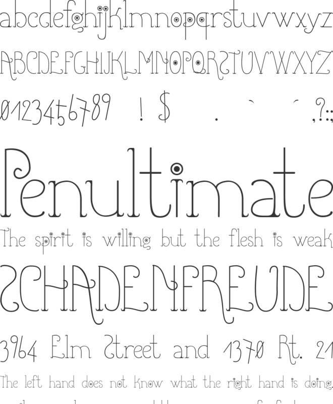 Shicoo font preview