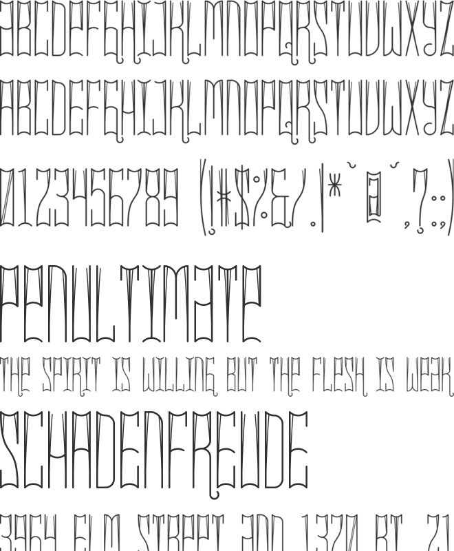 Kakawanga font preview