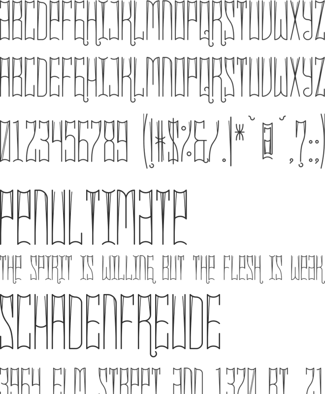 Kakawanga font preview