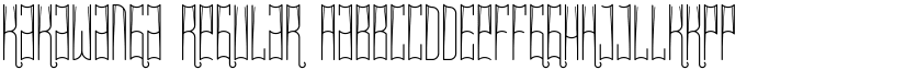 Kakawanga Regular font