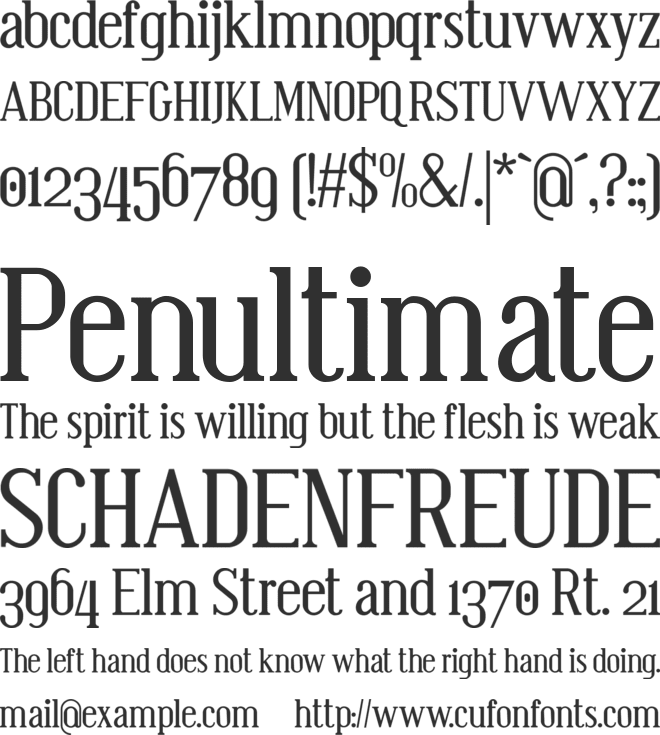 Bistecca font preview