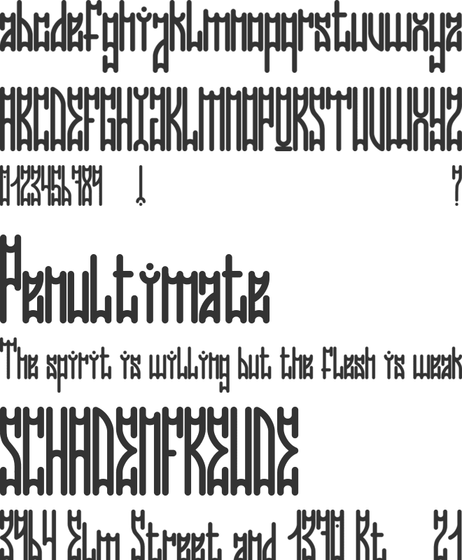 NICEOMI FREE font preview