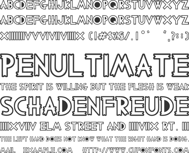 PALO SANTO font preview