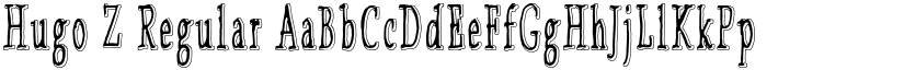 Hugo Z Regular font