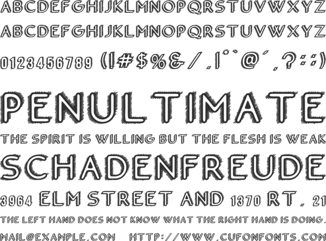 Hotel California font preview