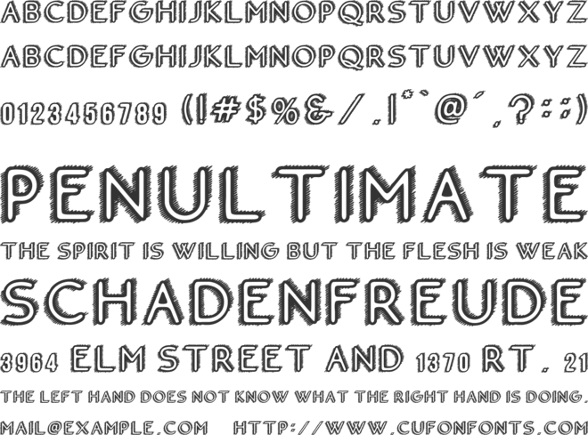 Hotel California font preview