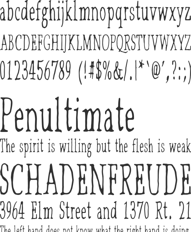 Lilith X font preview