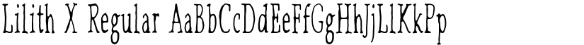Lilith X Regular font