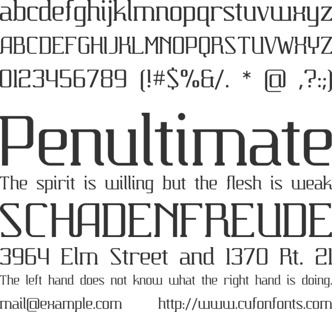 Carbona font preview