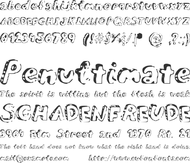 Overdue font preview