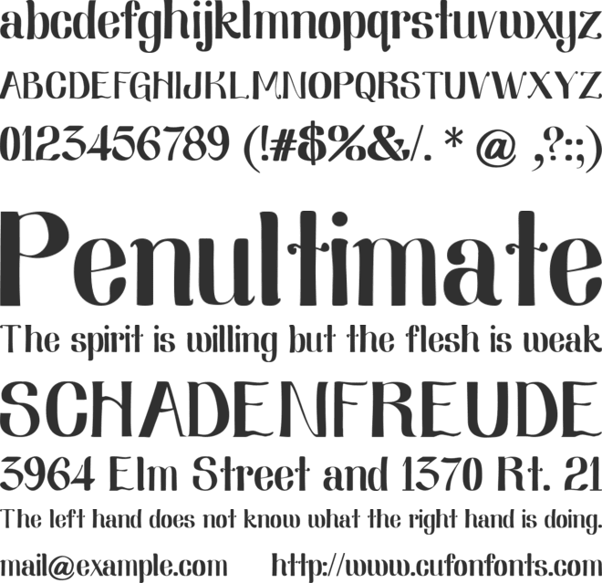 Nearly Dignified font preview
