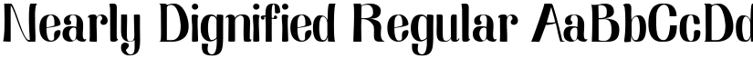 Nearly Dignified Regular font
