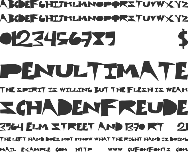 CutBlox font preview