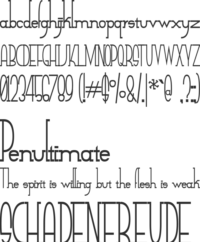 SmallTall font preview