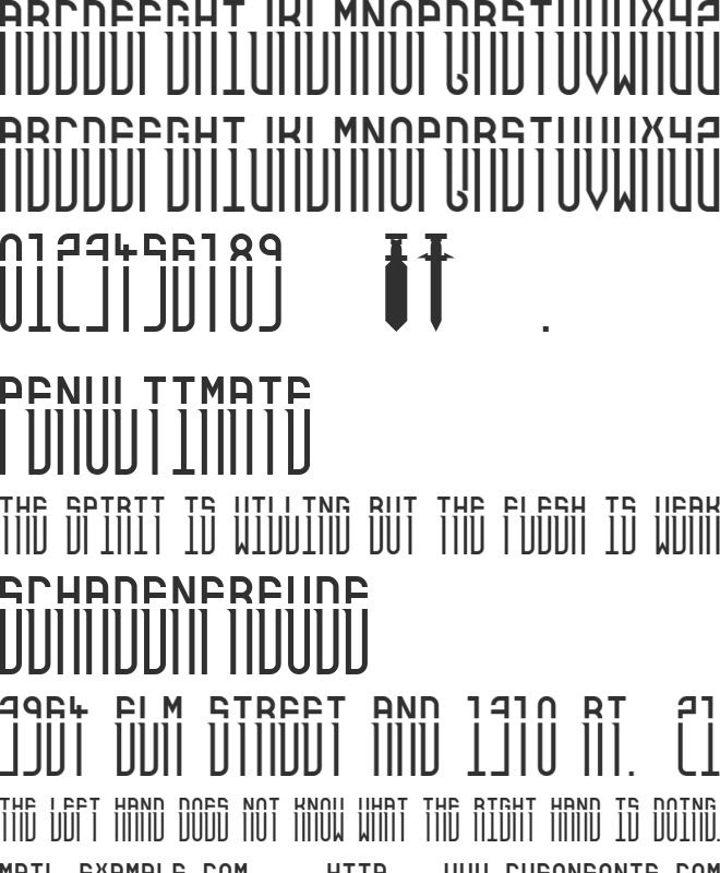 SeveredFS font preview