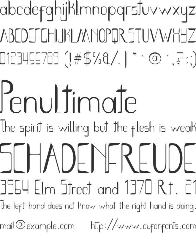 Smoth Bight font preview