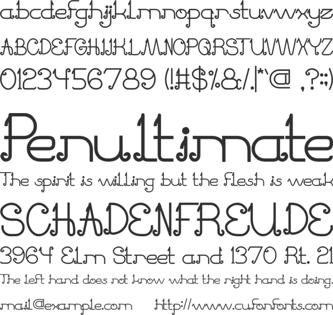Pretty Clever font preview