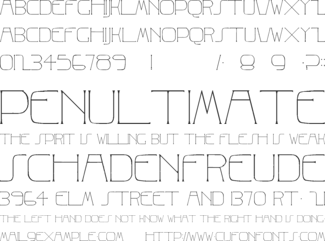 Albrecht font preview