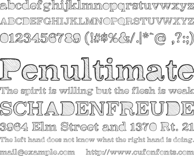 Reckoning font preview