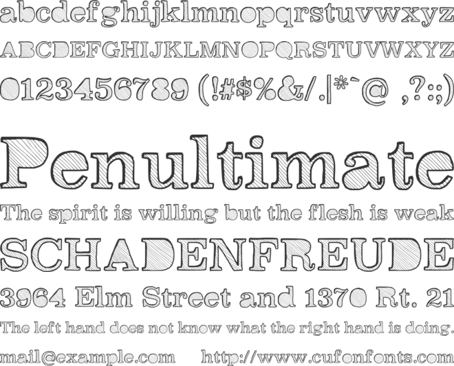 Reckoning font preview