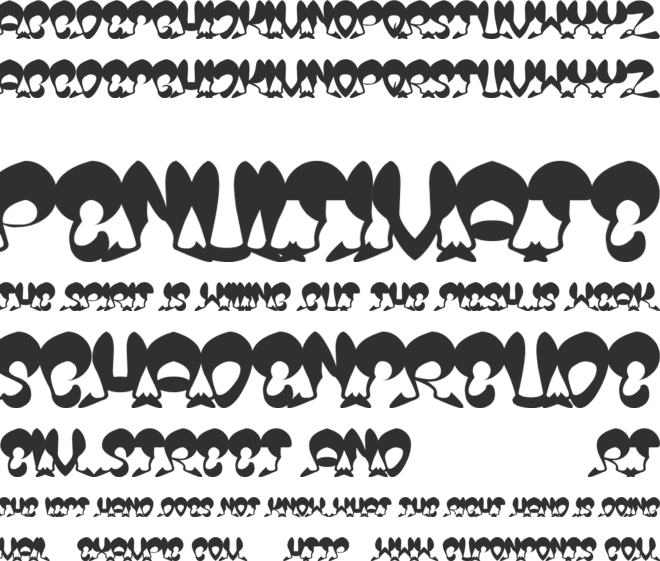 OVER THE SKY font preview