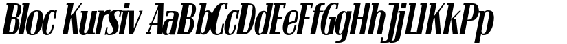 Bloc Kursiv font